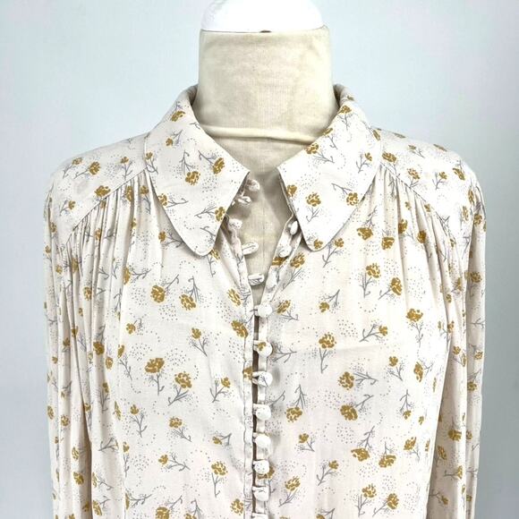 Free People Top Floral Medium Bohemian - Picture 3 of 8